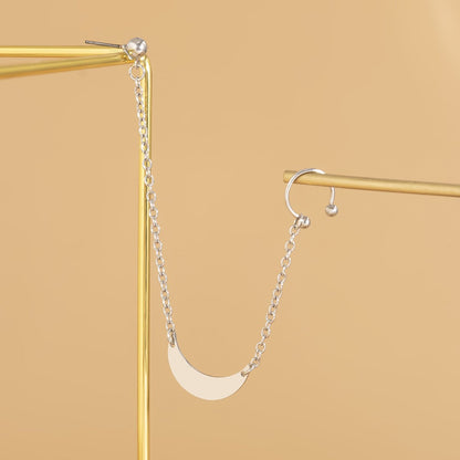 Jewelry punk punch-free iron chain tassel nose nails nose ring earrings one-piece piercing nose decoration