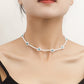 Jewelry Bohemian Imitation Pearl Handwoven Beaded Flower Necklace Female Baby Bead Necklace