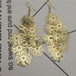 Hollow-out daisy multi-layer metal long earrings versatile earrings