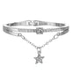 Bracelet rose gold five-pointed star diamond metal women's bracelet literary student bracelet jewelry