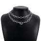N1254 Retro O-chain Stacked Necklace Personality Exaggerated Creative Stacked Geometric Cold Necklace Female