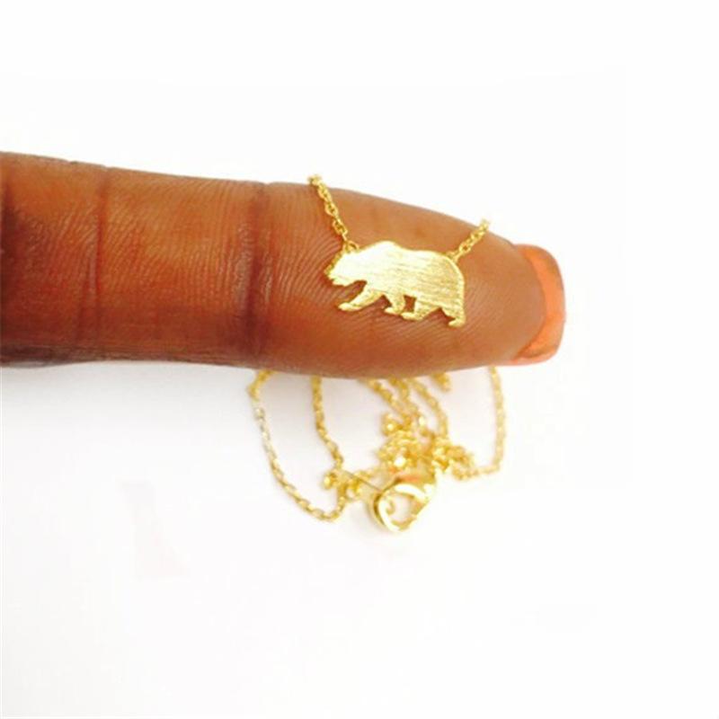 Accessories Explosive Cute Mother Bear Gold Plated Silver Necklace Mother's Day Gift