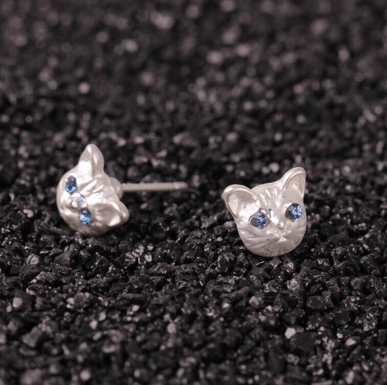 Fashion Cute Animal Stud Earrings Exquisite Black Cat Small Earrings Jewelry