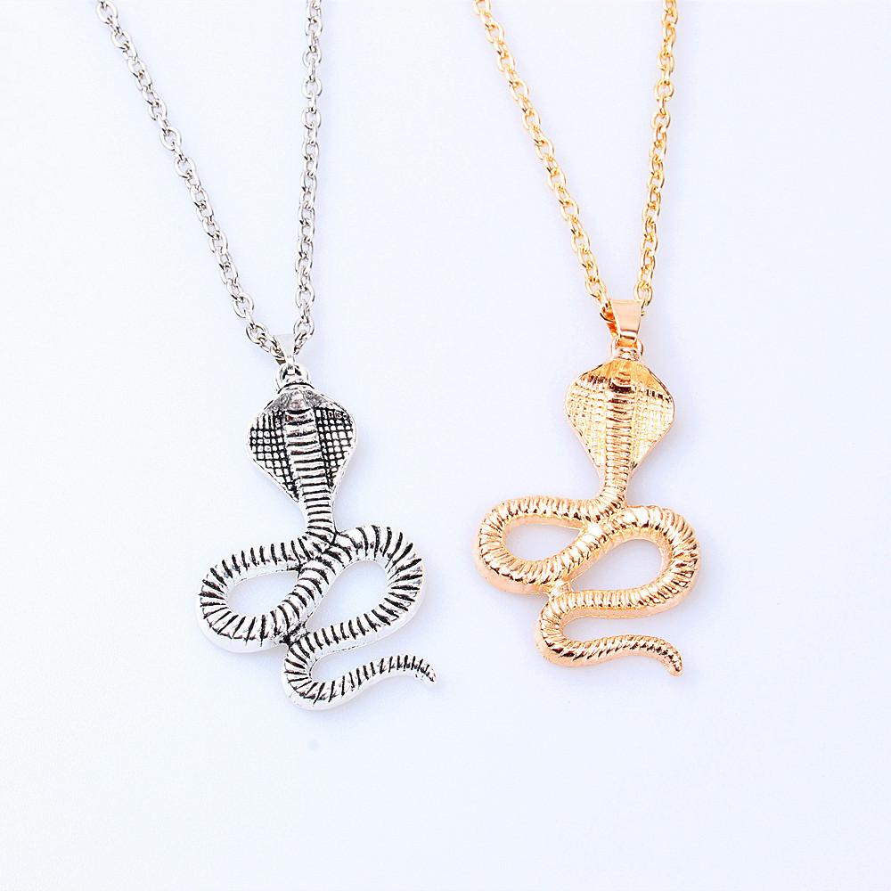Jewelry Punk Retro Cold Large Snake Pendant Necklace Street Night Fashion Accessories