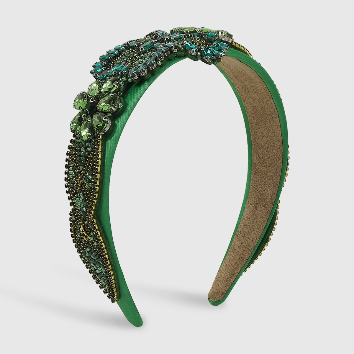 F469 Exaggerated Palace Headband Rice Bead Rhinestone Butterfly Flower Temperament Dinner Retro Light Luxury Headband