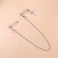Jewelry Simple Cross Pendant Chain Brooch Men's and Women's Trendy Style Retro Personality Gender Pin Accessories
