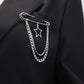 Trend accessories brooch temperament elegant anti-light corsage suit jacket fixed pin clothing accessories