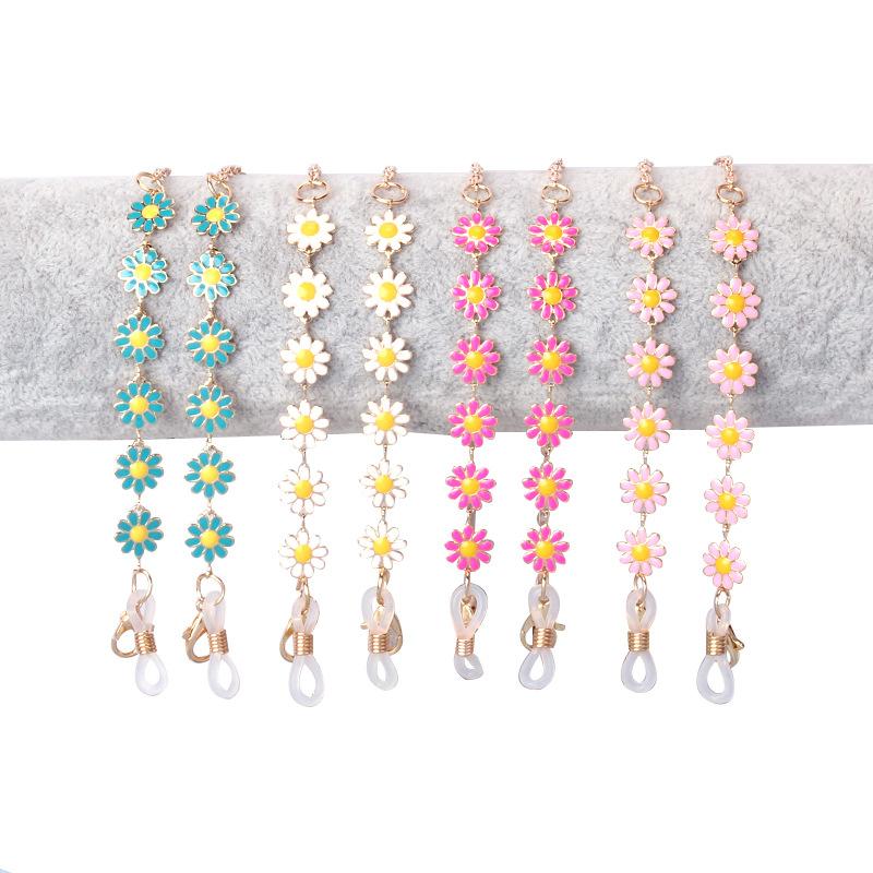 Jewelry chrysanthemum glasses chain dripping oil fashion mask hanging chain anti-slip anti-lost mask chain