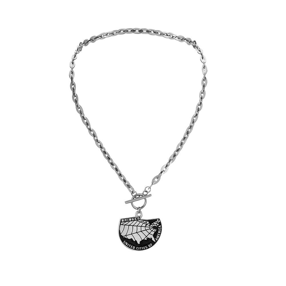 Fashion personality game death stranding stainless steel necklace titanium steel trend cold hip-hop punk necklace