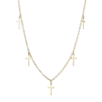 Accessories Fashion Cross Pendant Necklace Vintage Simple Clavicle Chain