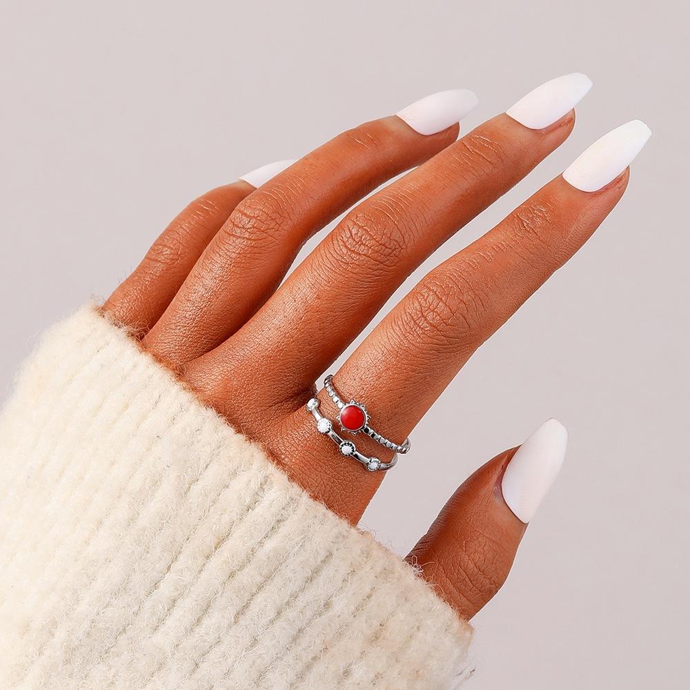 Exquisite light luxury niche design women's stainless steel opening adjustable color sun star ring