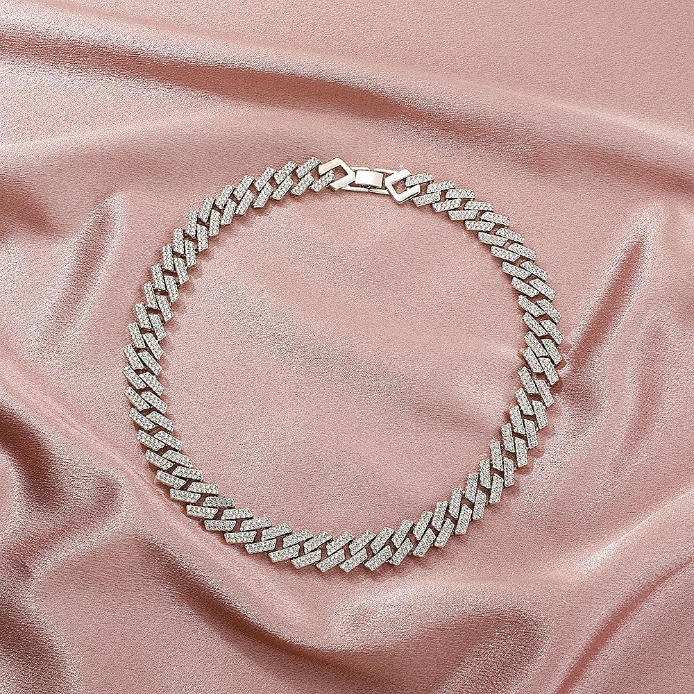 Jewelry Retro Hip Hop Rhombus Diamond Cuban Necklace Hiphop Trend Street Accessories Men