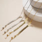 Color-preserving gold-plated mask chain wheat ear mirror rope hanging neck rope metal copper non-slip chain pearl glasses chain