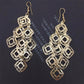 Fashion hollow back shape metal sheet earrings long female exaggerated earrings