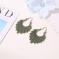 Old bronze leaf earrings ins fashion personality ethnic metal feather earrings