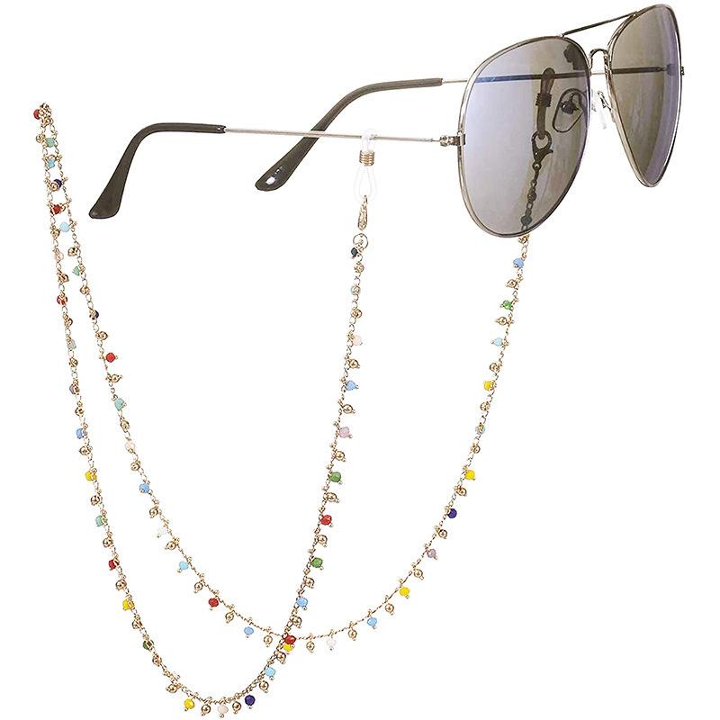 Glasses chain fashion color porcelain bead chain mask glasses chain anti-drop lanyard sunglasses glasses chain