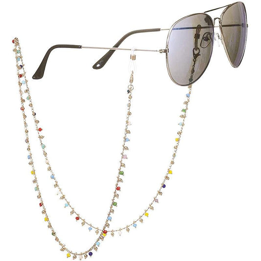 Glasses chain fashion color porcelain bead chain mask glasses chain anti-drop lanyard sunglasses glasses chain