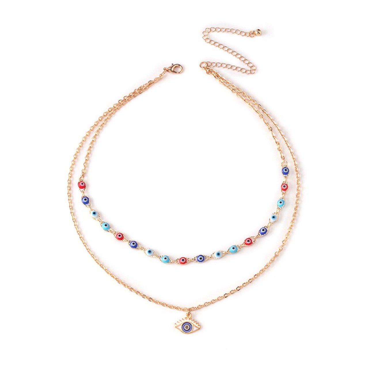 Jewelry multi-layer devil's eye pendant necklace fashion personality trend eye necklace