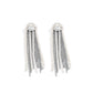 Jewelry Temperament Cold Imitation Pearl Chain Tassel Earrings Retro Versatile Double Ring Earrings Women