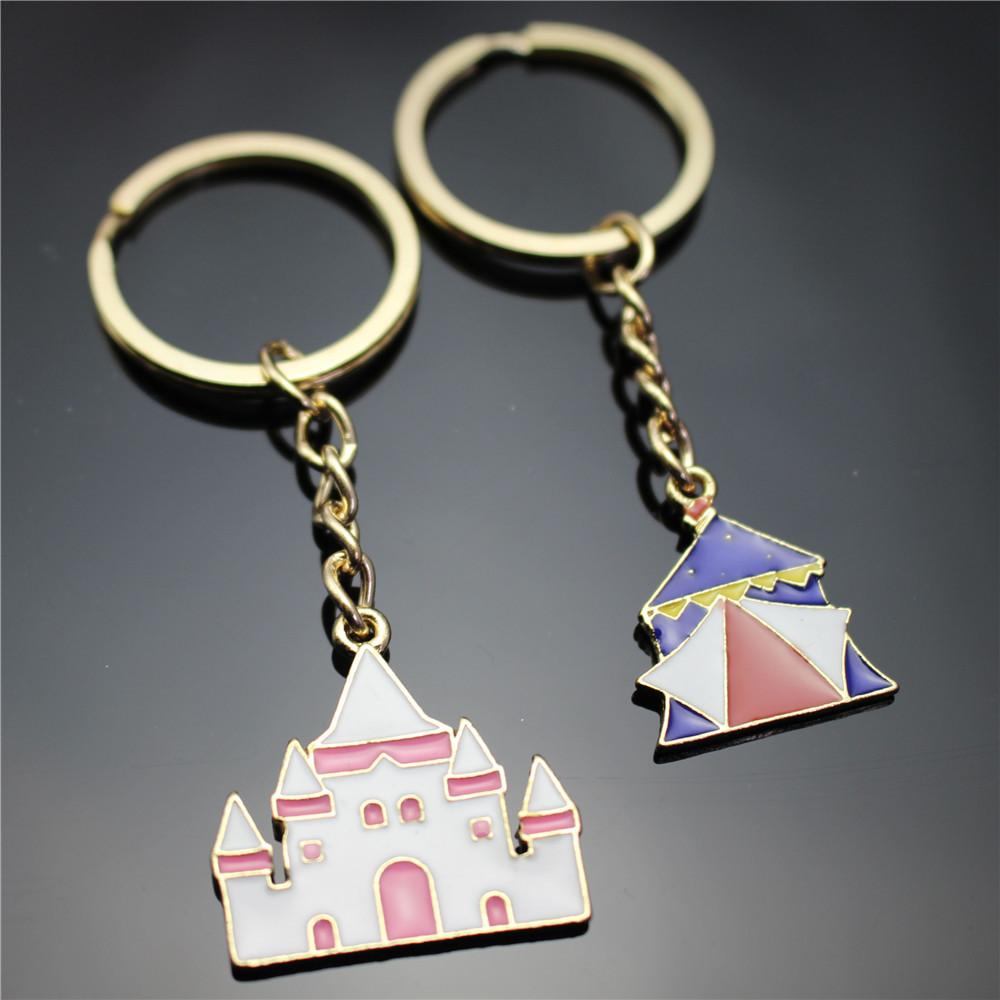 Dream Castle Pendant Keychain Drop Oil HD Effect Exquisite Pendant Gift Mixed Batch