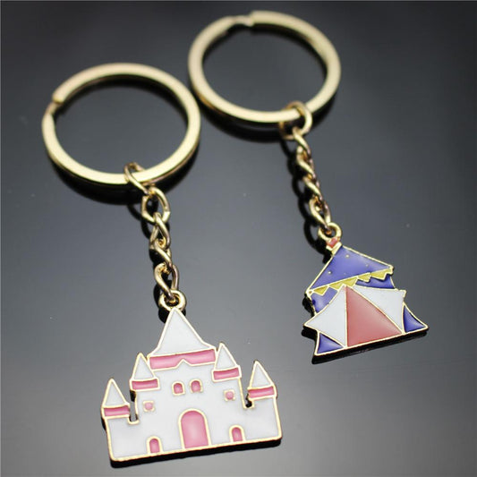 Dream Castle Pendant Keychain Drop Oil HD Effect Exquisite Pendant Gift Mixed Batch