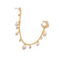 Jewelry creative metal star-shaped earrings national imitation pearl sequins tassel earrings nose clip