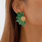 E8418 Stud Earrings Retro Alloy Flower Stud Earrings Feminine Pattern Flower Earrings