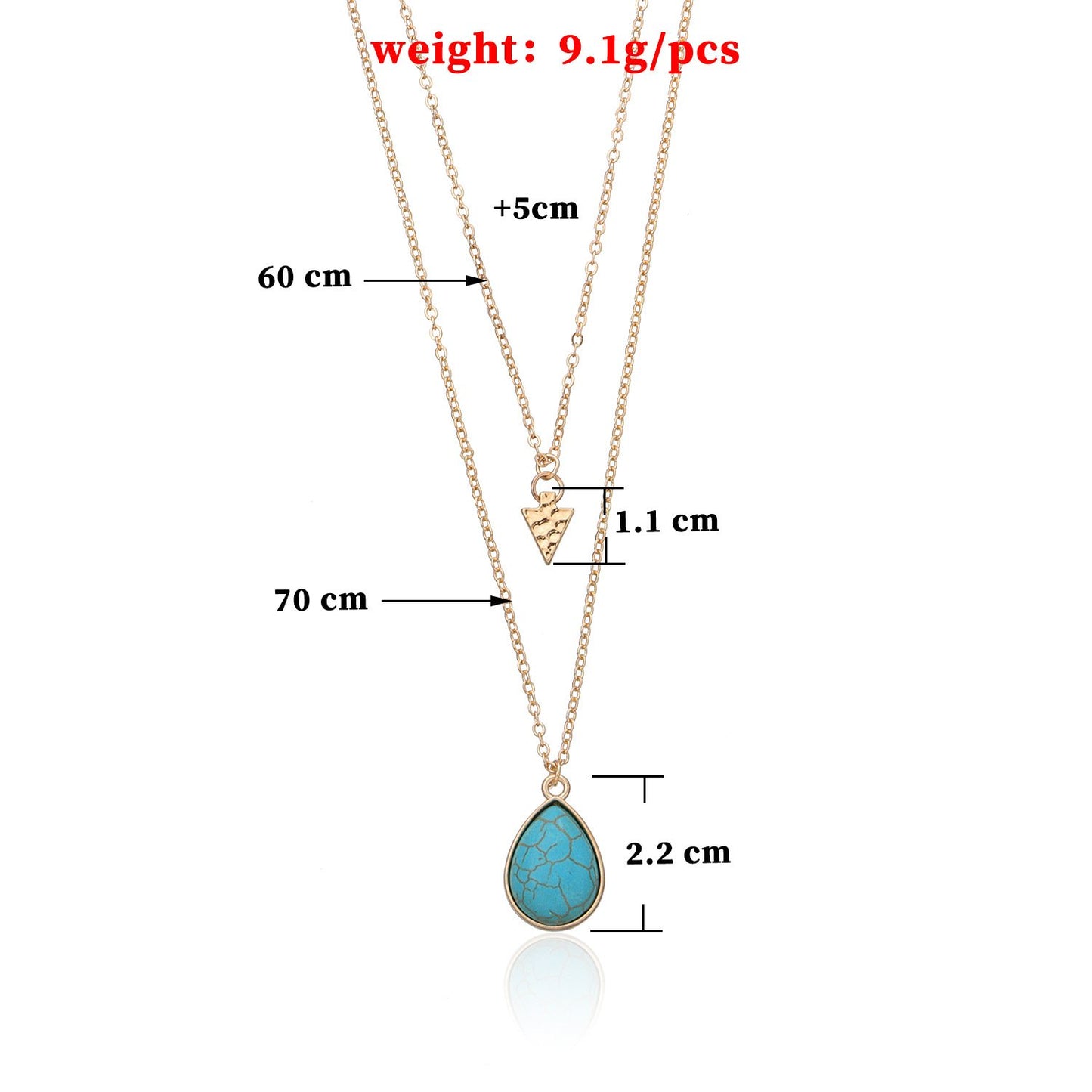 Jewelry fashion gold turquoise pendant necklace female punk trend cross pendant necklace