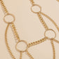Jewelry creative metal ring tassel chain body chain beach sexy geometric clothing chain female