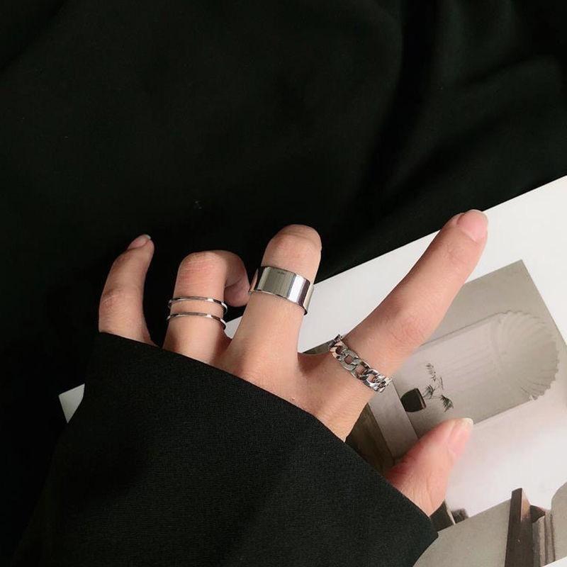 Ins hip-hop punk soil cool ring couple girlfriends personality ring female students simple opening adjustment