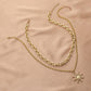 Fashion personality atmosphere double thick chain anchor men's necklace niche design clavicle chain men