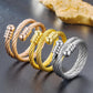 Titanium steel ring live mouth adjustable personality niche couple ring