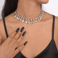 N1682 Retro Palace Temperament Light Luxury Necklace Women's Water Drop Diamond Claw Chain Simple Fragrance Necklace