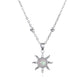 Accessories Opal Sun Necklace Temperament Inlaid Opal Small and Beautiful Simple Clavicle Necklace