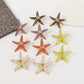 E1841 Jewelry Geometry Heavy Industry Alloy Drip Oil Earrings Starfish Beach Vacation Earrings Female