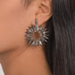 1617 Jewelry Exaggerated Diamond Temperament Circle Earrings Retro Sunflower Geometric Fashion Earrings