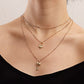 Explosive Jewelry Valentine's Day Exquisite Peach Heart Pendant Necklace Design Metal Love Multilayer Necklace