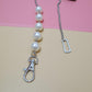 Jewelry Punk Hip Hop Keychain Clavicle Chain Necklace Fashion Trend Imitation Pearl Stitching Necklace