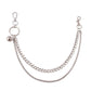 Metal Double Chain Waist Chain Ladies Denim Personality Silver Alloy Basketball Pendant Pants Chain Accessories