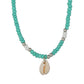 Accessories Turquoise Beaded Conch Shell Short Necklace Bohemian Necklace for Women