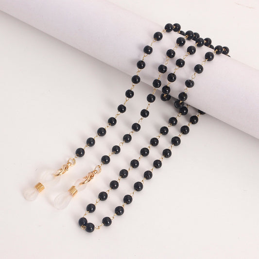 Mask hanging chain glasses hanging chain crystal glasses chain imitation pearl mask chain glasses chain