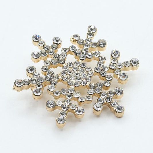 Clothing accessories rhinestone inlaid diamond Christmas snowflake brooch full of diamond corsage brooch