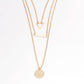 Jewelry fashion street shooting round sequins rectangular sequins hollow triangle short combination necklace