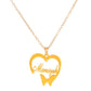 ins stainless steel hollow love necklace fashion creative English letter butterfly clavicle chain net red necklace