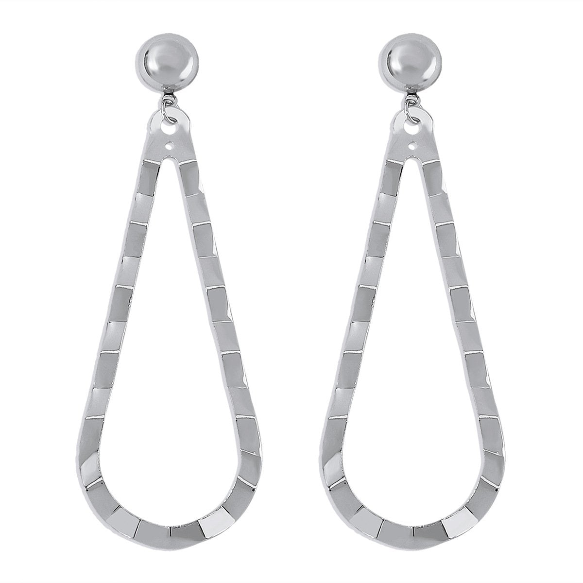 E1496 Exaggerated metal wavy pattern earrings drop-shaped several hollow earrings retro simple earrings