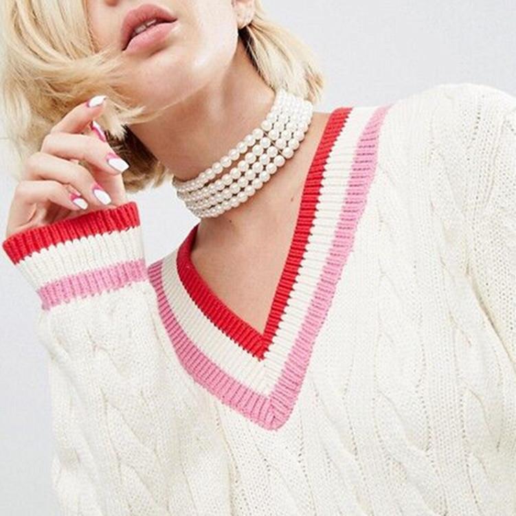 Fashion Jewelry Street Shot Popular Popular Necklace Handmade Multi-layer Pearl Necklace Necklace Female