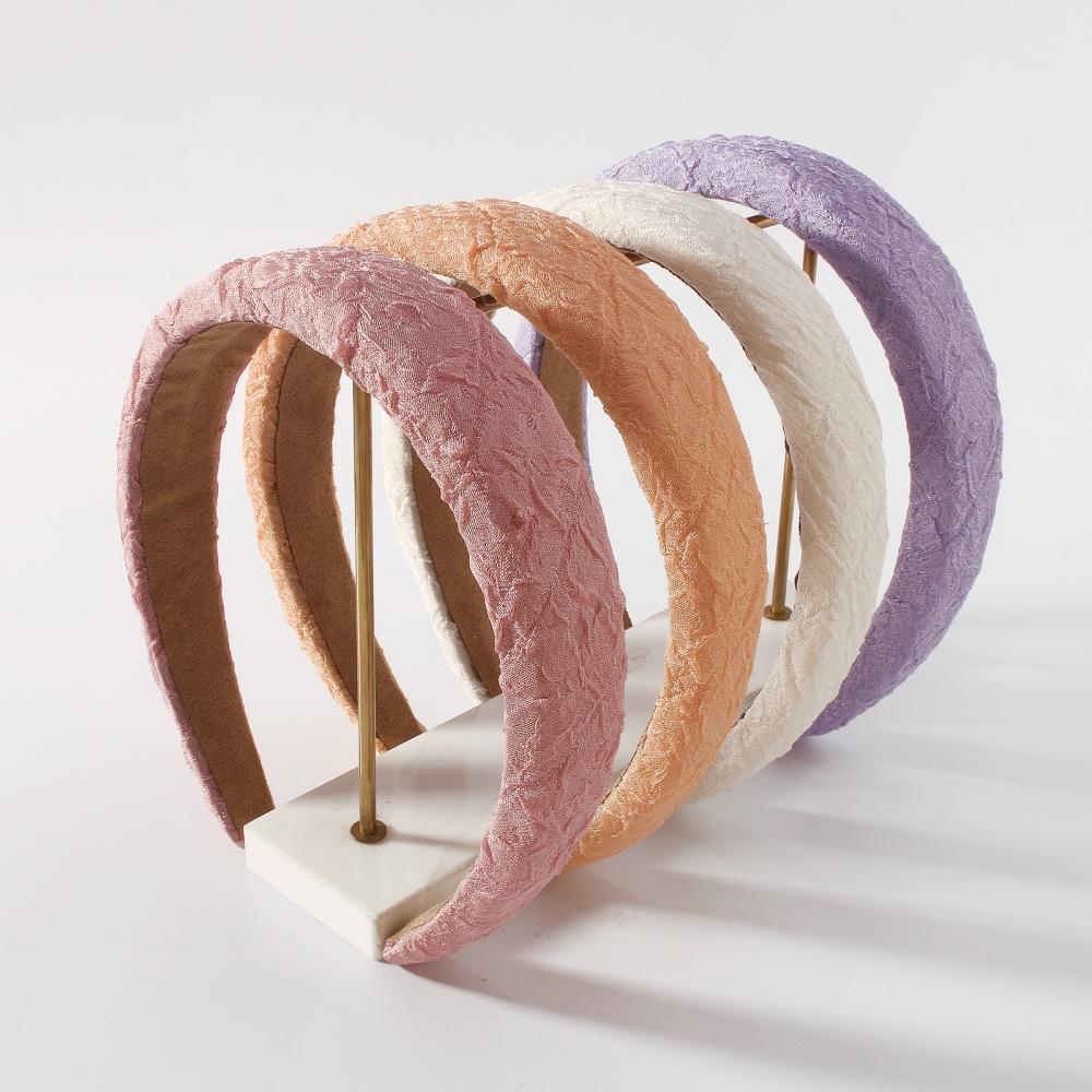 F3874 Fashion temperament chiffon pleated hair accessories sweet fresh cute trendy candy color headband