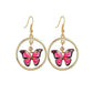 Personality Cute Gradient Painted Butterfly Earrings Fashion Ring Earrings Accessories