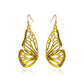 Ins Hollow Butterfly Earrings Retro Fashion Personality Exaggerated Metal Old Butterfly Wing Earrings Female