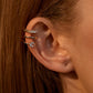 Personality simple ins three-layer ear clip temperament inlaid with zircon no earring earrings ear bone clip female